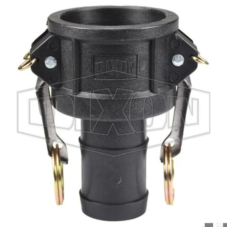 Dixon Type-C Cam and Groove Coupler, 1-1/2 in Nominal, Female Coupler x Hose Shank End Style, Polypropylen PPC150